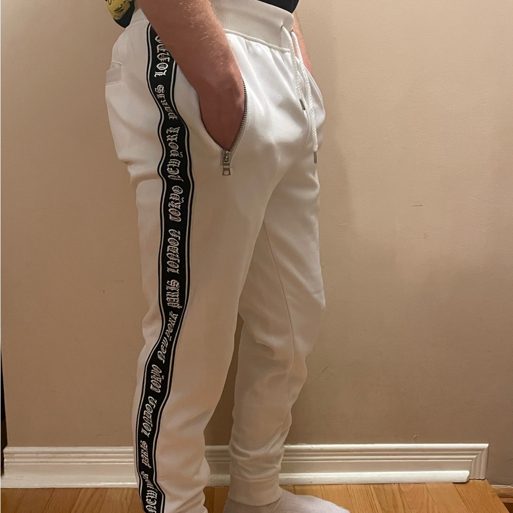 Thrifted unisex white sweatpants